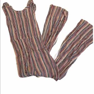 Jumpsuit with cinched-back & Tie